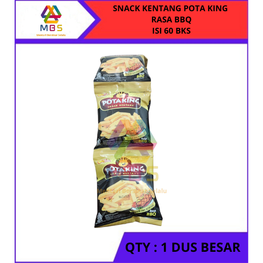 

1 DUS ISI 60 BUNGKUS SNACK KERUPUK KERIPIK KENTANG POTAKING RASA BBQ