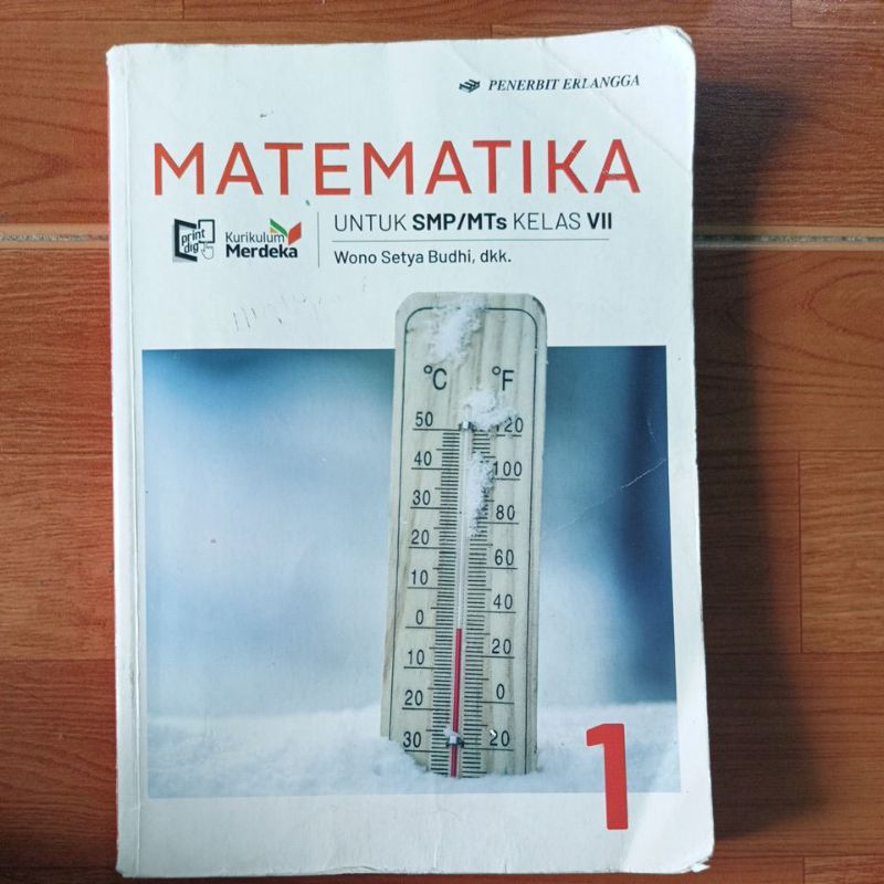 Buku Matematika kelas 7 SMP kurikulum merdeka Erlangga