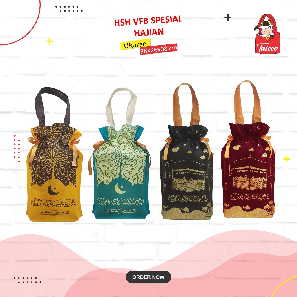 

TASECO Tas Bingkisan Umroh Haji Tas Oleh Oleh Umroh Haji Tas Serut Tas Syukuran Umroh Haji 38x26x08