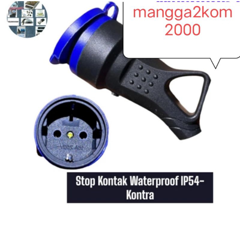 stop kontak listrik watterproof karet IP54 outdoor anti air