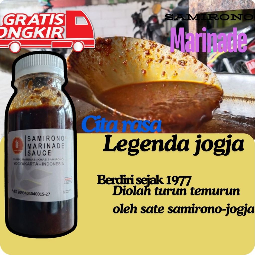 

Marinasi Sate Ayam/Kambing/Sapi Bumbu yang Berbeda Khas Legenda Jogja Vitaria Food - Samirono 100ml