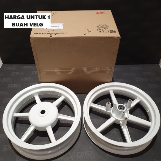Velg Racing VRossi Zigen Model Venom Starmax Ring 14 Palang 6 Yamaha Aerox Putih