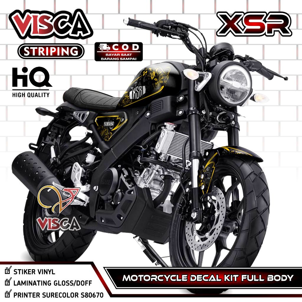 Decal XSR 155 Full Body - Stiker Motor Yamaha XSR 155 Fullbody - Dekal XSR - Striping Yamaha XSR 155