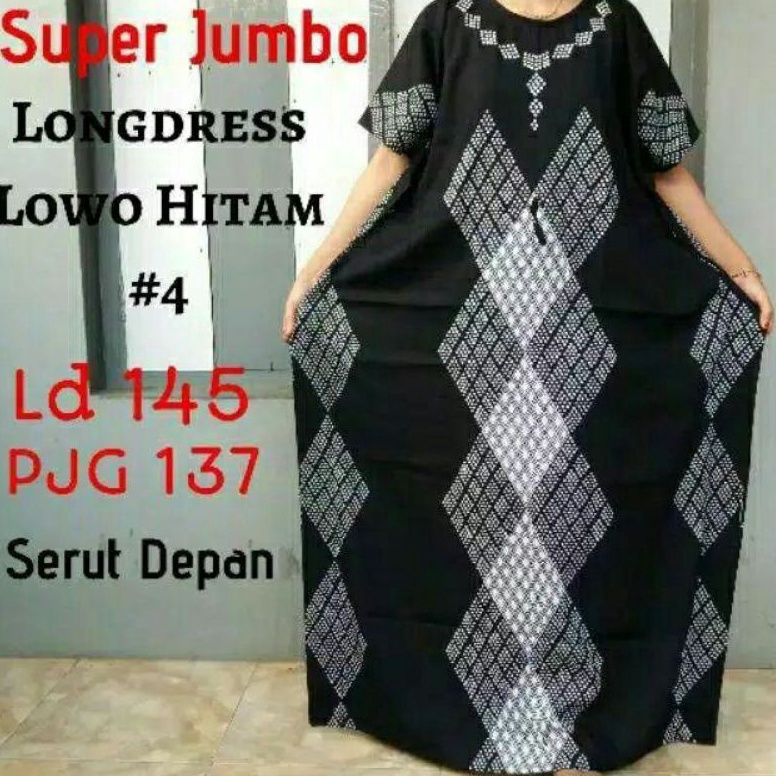 ART M84L Batik Katuranggan Longdress Lowo Bali Daster Kelelawar Jumbo Hitam Manis LD 145