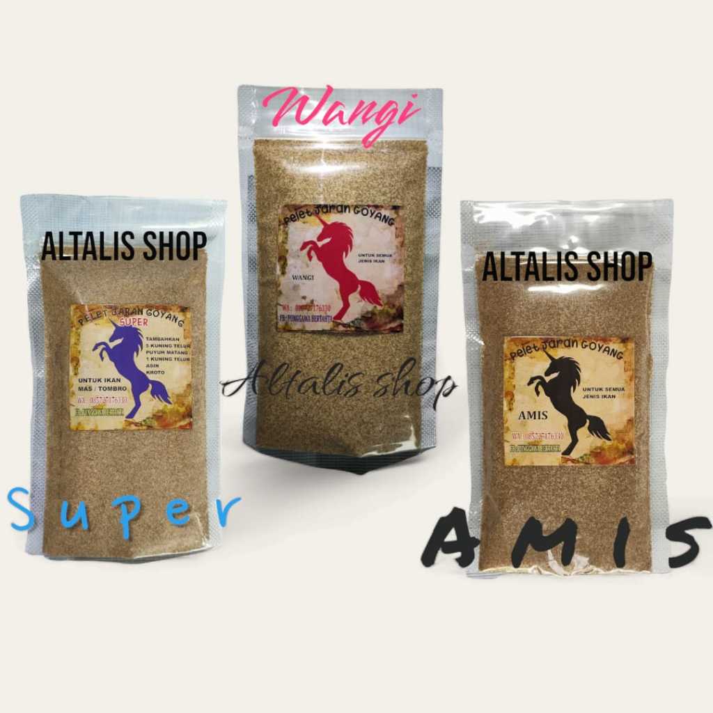 Pelet jaran goyang umpan ikan kolam mas nila tombro bawal combo super amis wangi dapet 3