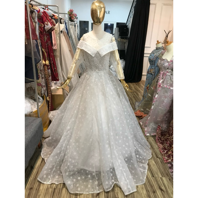 gaun pengantin kembang / ballgown bekas
