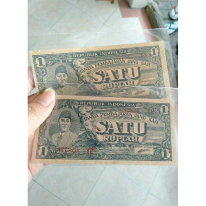 1 rupiah sukarno 1945 seri ORI rp1 Soekarno