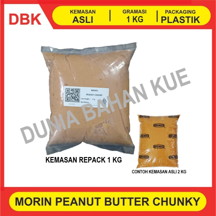 

MORIN PEANUT BUTTER CHUNKY / SELAI KACANG FILLING PINDEKAS - REPACK 1 KG