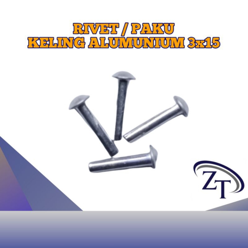 RIVET / PAKU KELING ALUMUNIUM DIAMETER 3x15