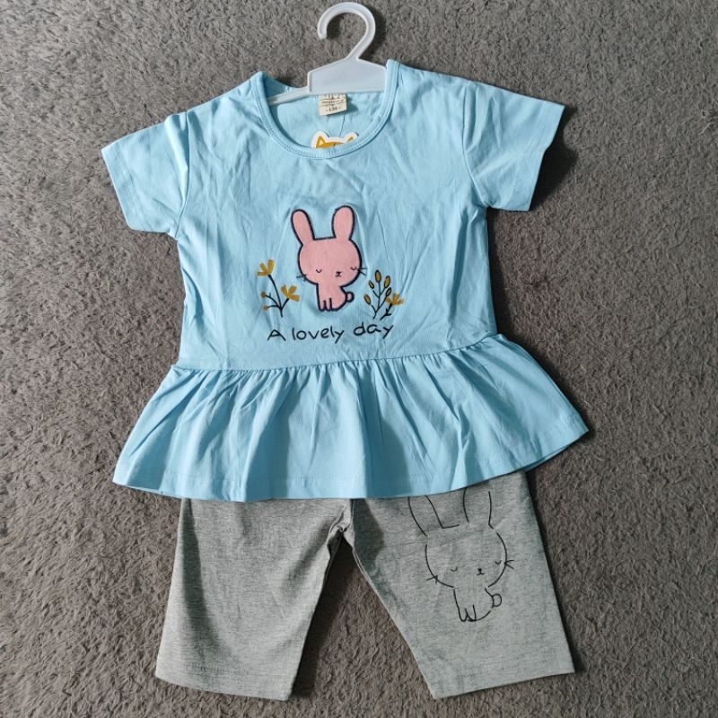 Setelan anak perempuan 1-4th peplum rempel sensen kids