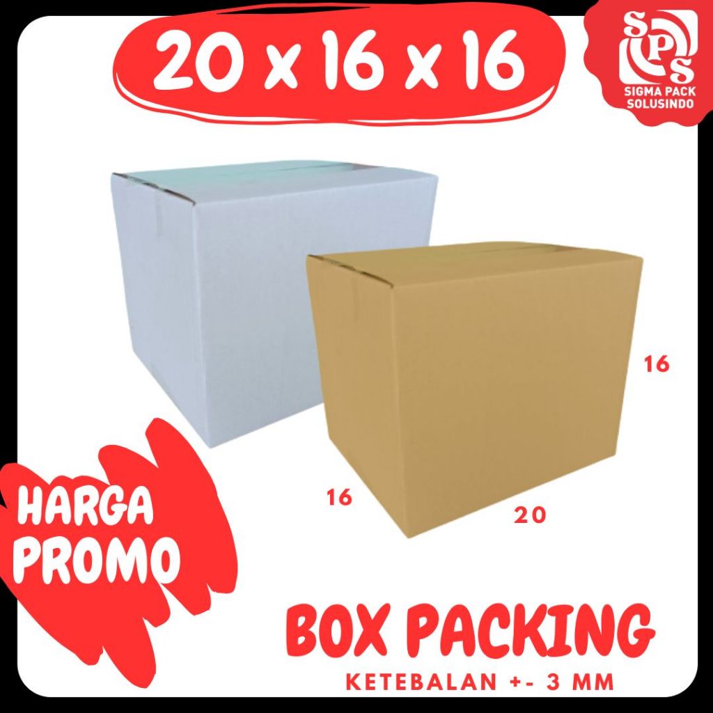 

Kardus 20x16x16 Box Packing A1 Karton Kotak Kemasan Olshop Sparepart Dus Souvenir Botol Kosmetik Jamu Madu