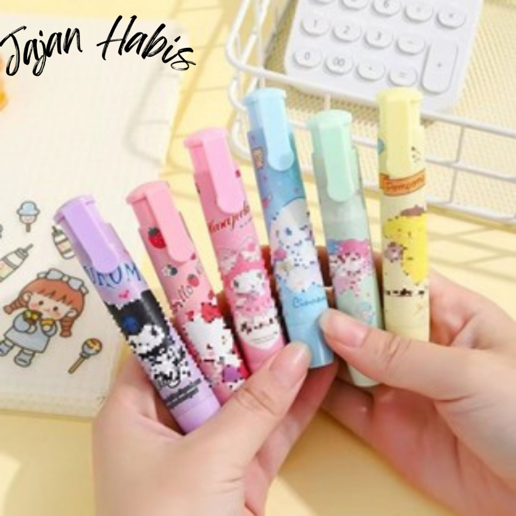 

JABIS Penghapus Pensil Mekanik Karakter Lucu Bentuk Pulpen Cute Mechanical Eraser Hapusan Bentuk Lipstick Korean Style