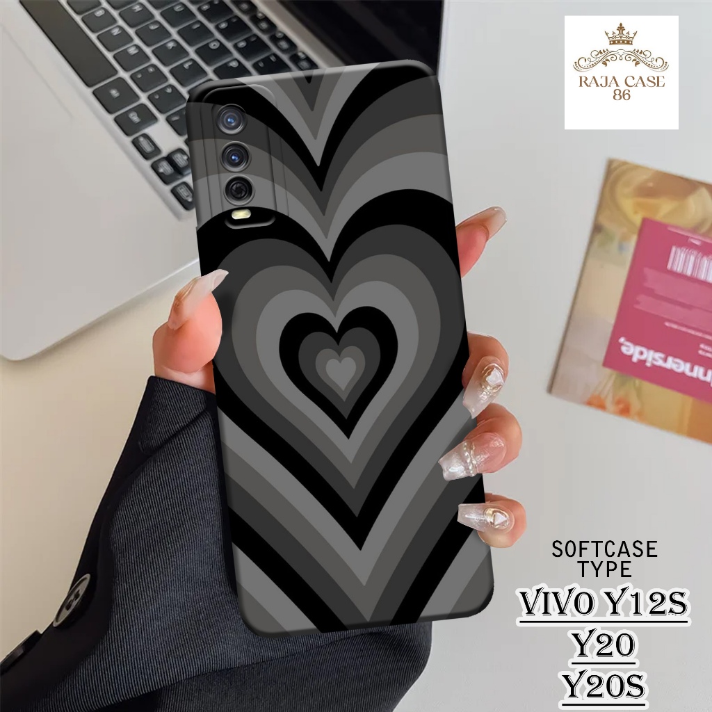 Case  Vivo Y12S / Y20 / Y20s - Rajacase - Casing Hp Vivo Y12s Vivo Y20 Vivo Y20s - Motif case Love -