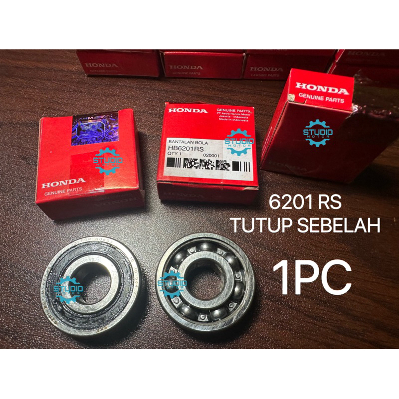 BEARING HB6201RS LAHAR KE LAHER RODA 6201RS 6201 RS TUTUP KARET SEBELAH HONDA