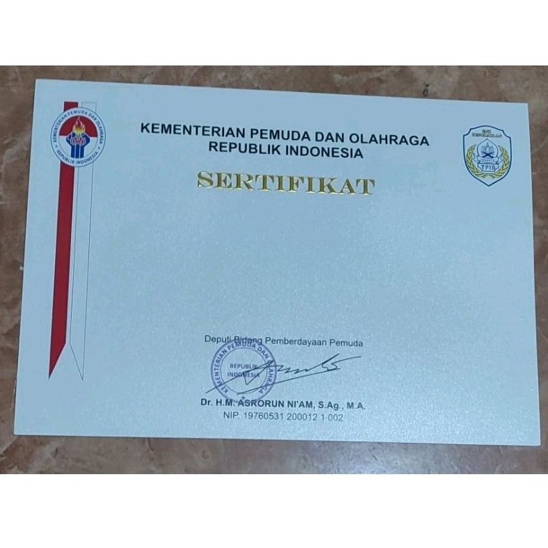 Blanko Sertifikat/piagam A4 full color  foil embos