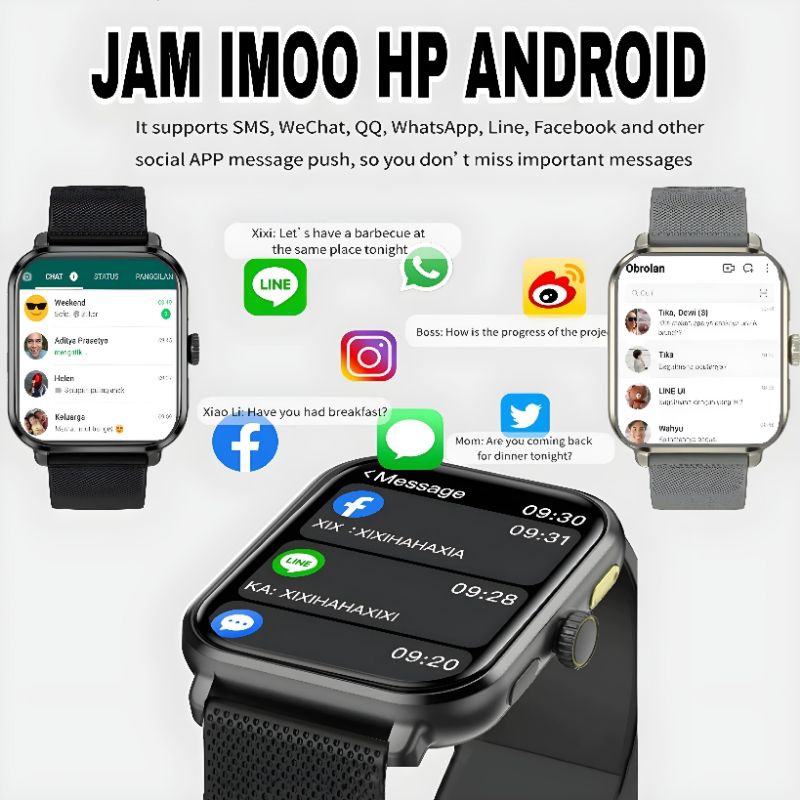 Jam Tangan Pintar Anak Sporty Aimoo imo Hp Jam Tangan Monitor Kesehatan Monitoring Tidur Monitor Kam