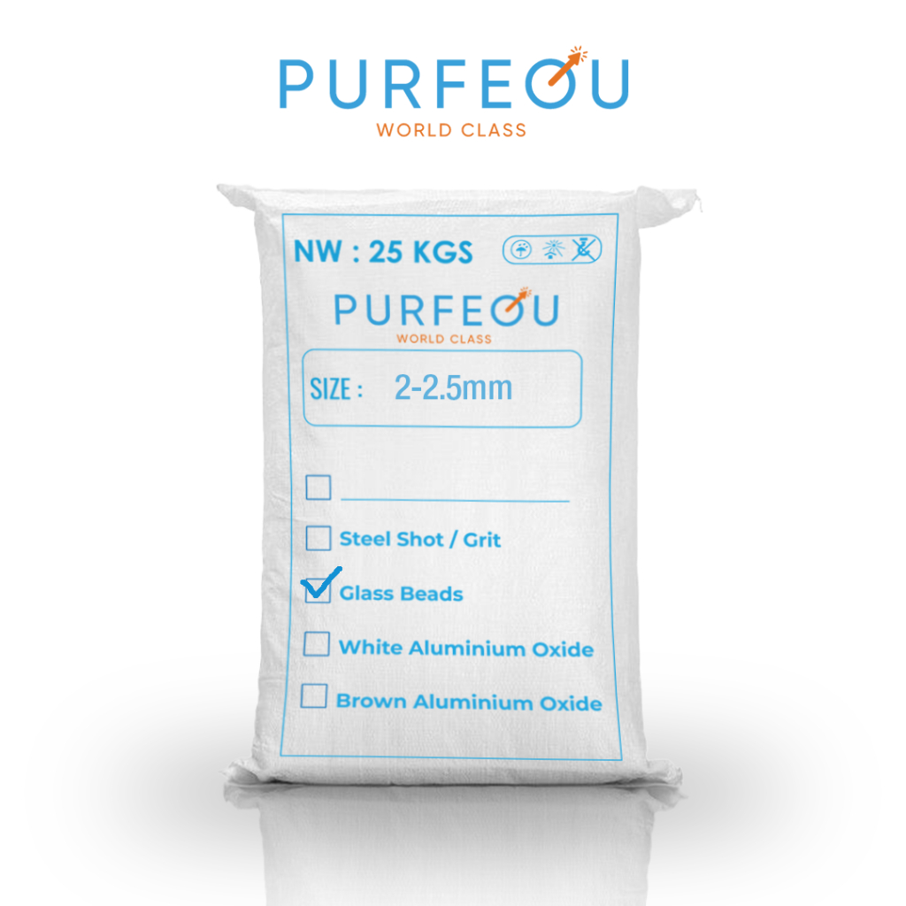 GLASS BEADS 2.0 - 2.5 MM SANDBLASTING PURFEQU (25KG)