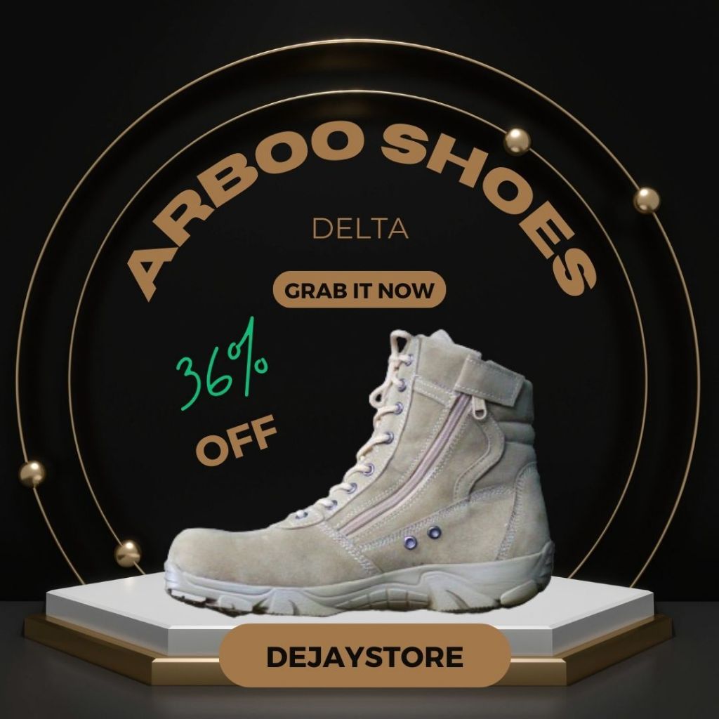 SEPATU SAFETY MODEL DELTA BOOTS TACTICAL GURUN BAHAN KULIT PREMIUM SEPATU ORIGINAL TRENDY OUTDOOR