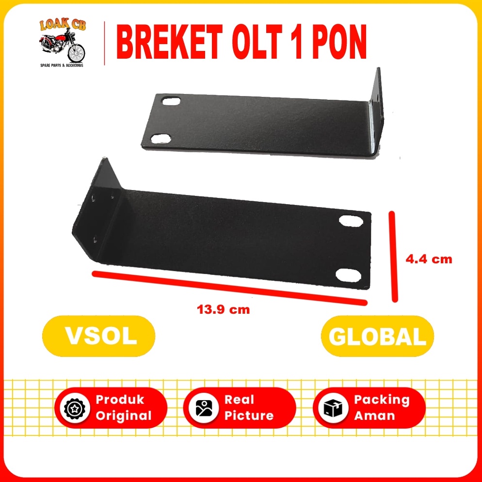 KODE N39G Bracket OLT GLOBAL VSOL 1 PON Breket Dudukan Pangkon Optical Line Terminal Layanan Jaringa