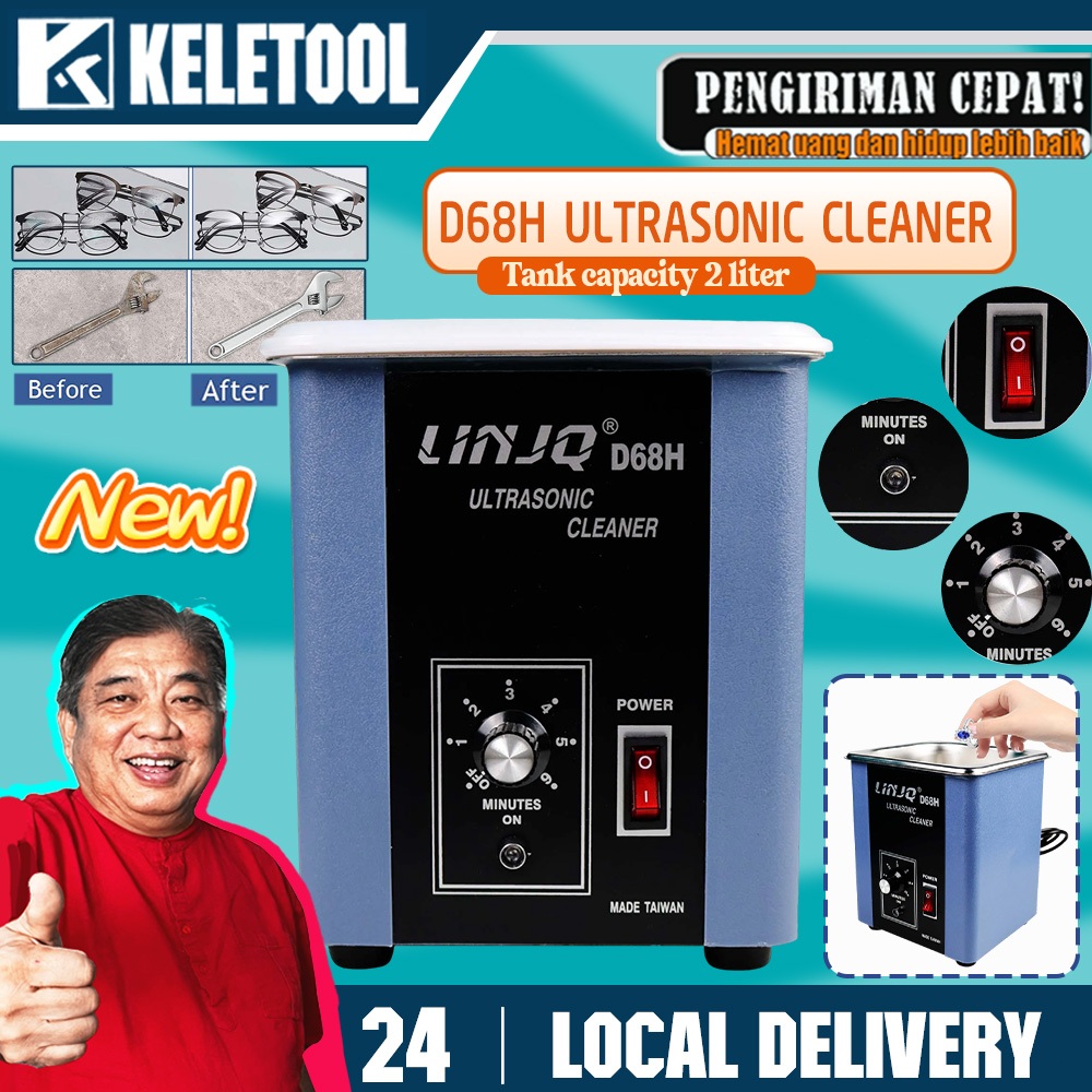 ⚡2L⚡Ultrasonic Cleaner DELTA D68H mesin ultrasonic cleaner delta ultrasonic cleaner Mesin Pembersih 