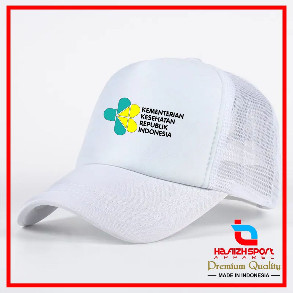 TOPI KEMENTRIAN KESEHATAN / TOPI JARING KEMENKES / TOPI TRUCKER KEMENKES PREMIUM