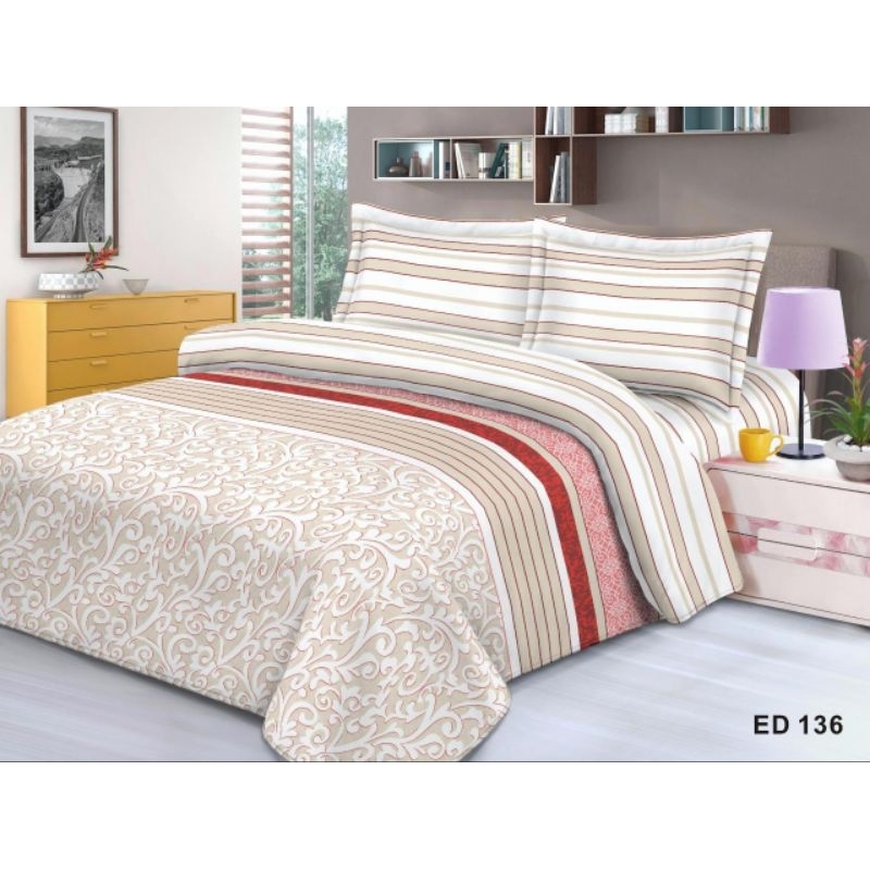 Bedcover Joyfull - Dispres - Halus , Lembut, Bonus Sprei , Sarung Bantal, Sarung Guling