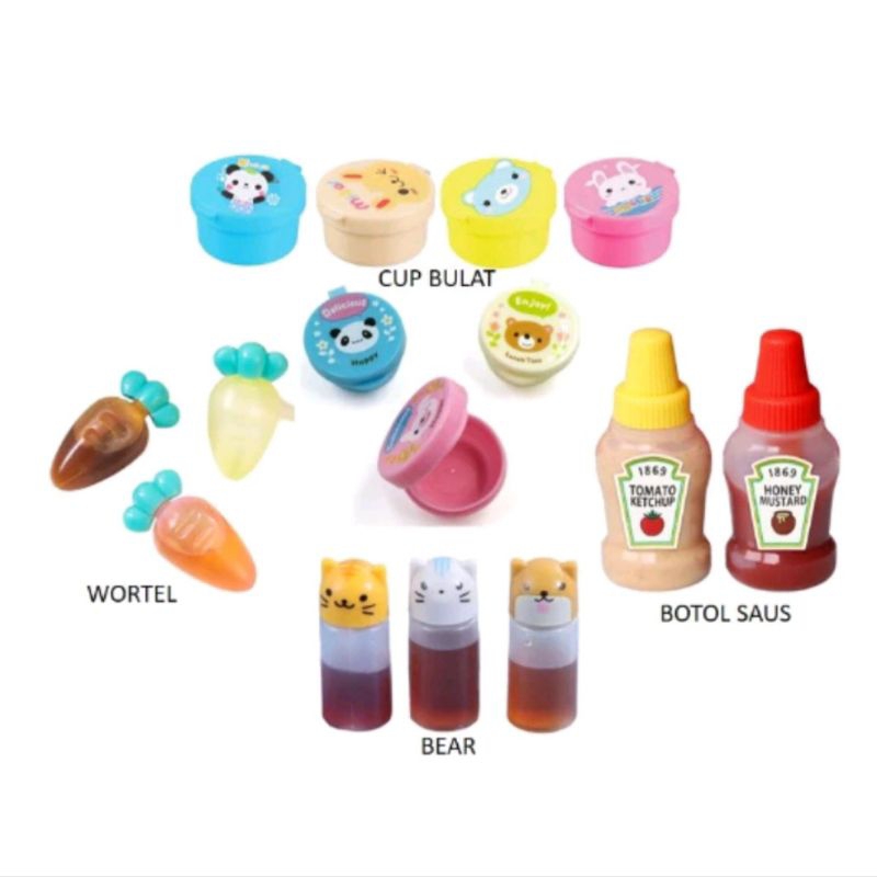 Bento Tools // Tempat saus mini // Tempat saos mayonaise bento // Botol saus mini