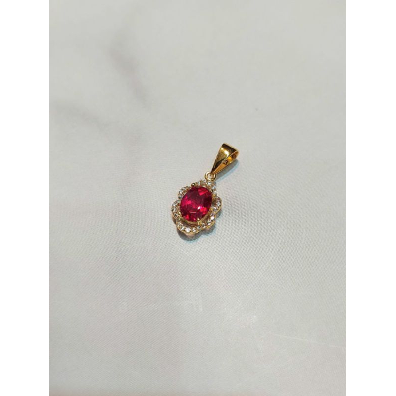 Lipntin Emas Zircon Merah 1.73Gram 17K 750 (LH91)