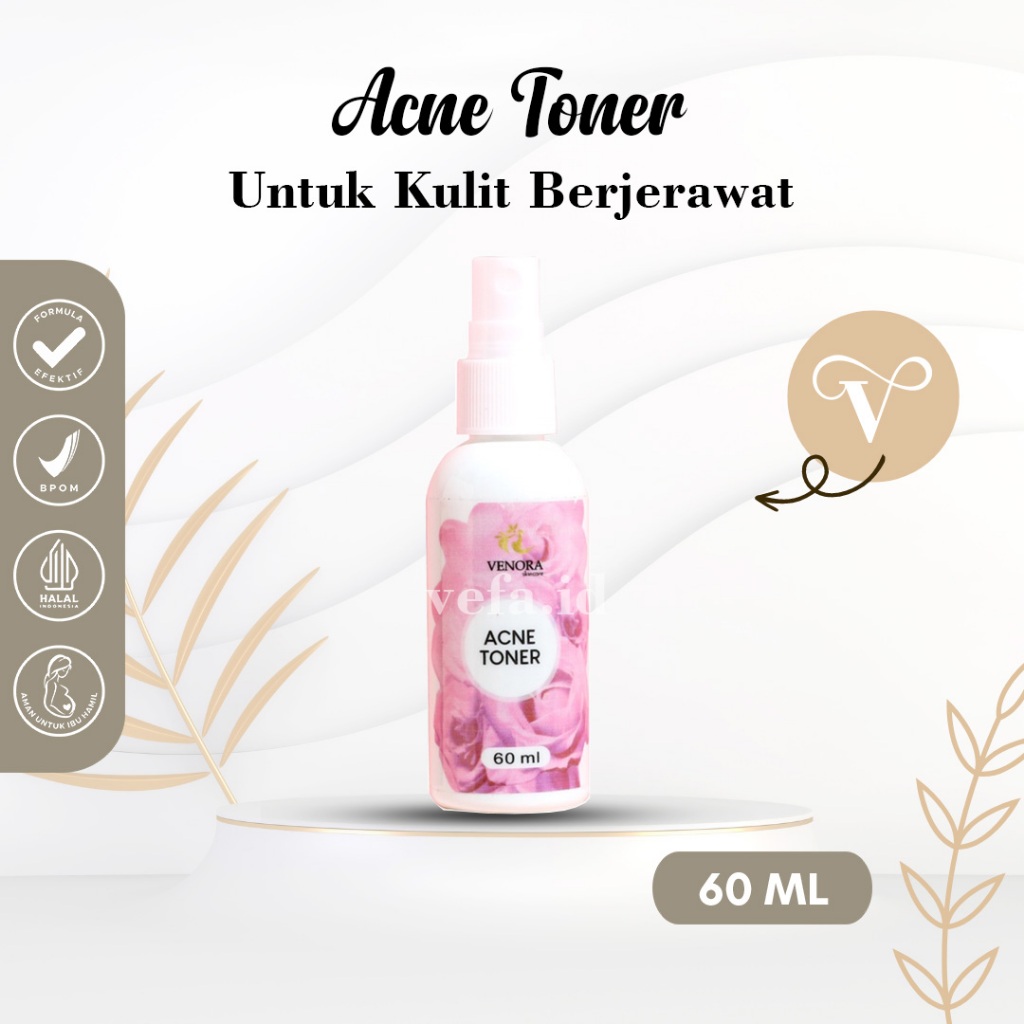 Venora Skincare Acne Toner Whitening Untuk Kulit Berjerawat Penghilang Flek Pembersih Makeup  Memuti
