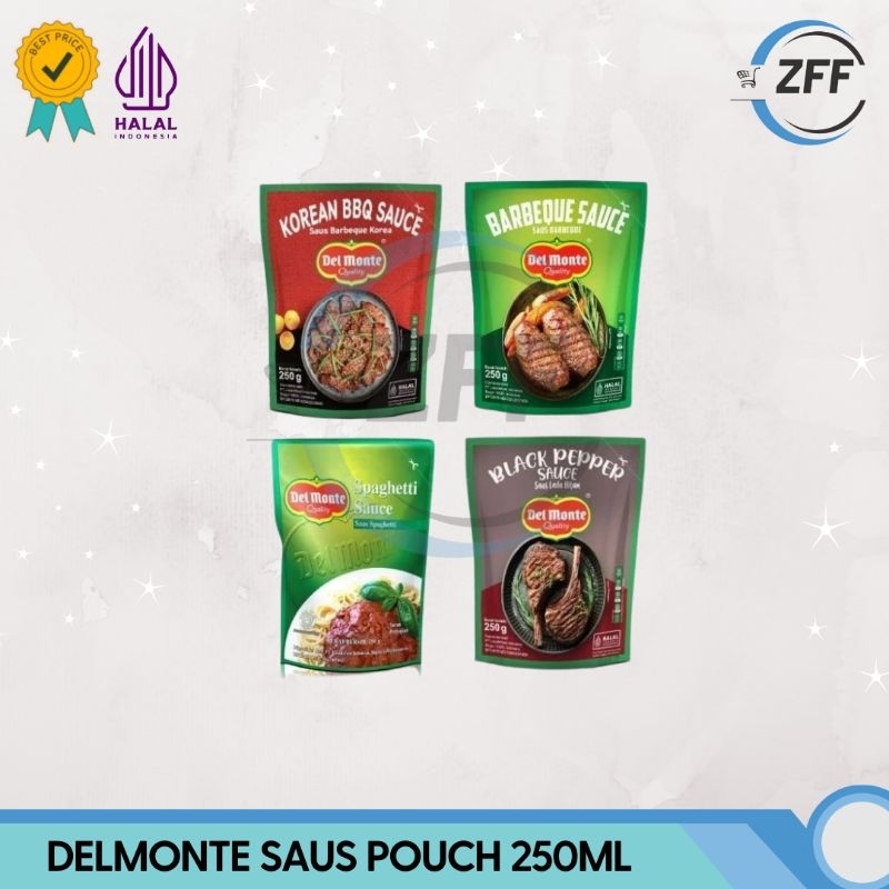 

Del Monte saus barbeque/ saus spaghetti /saus Korean bbq/ saos black pepper 250gr