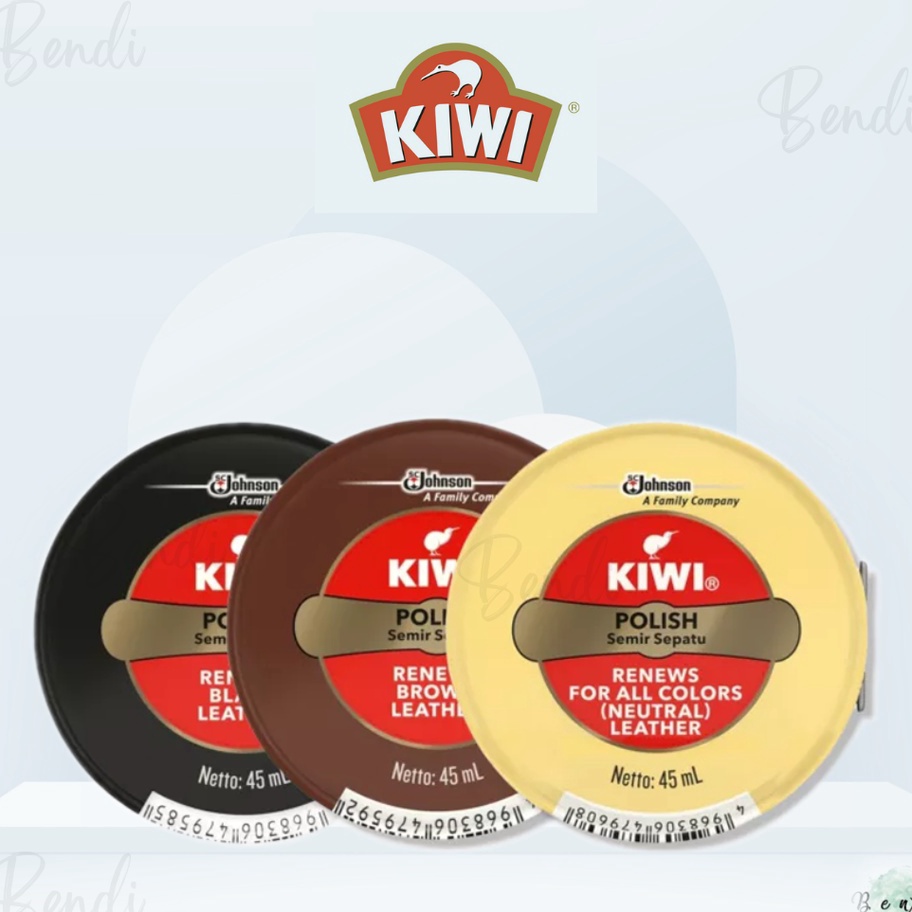 KIWI Semir Sepatu Padat  Brown  Neutral  Black  175 gr  45 gr  1 gr