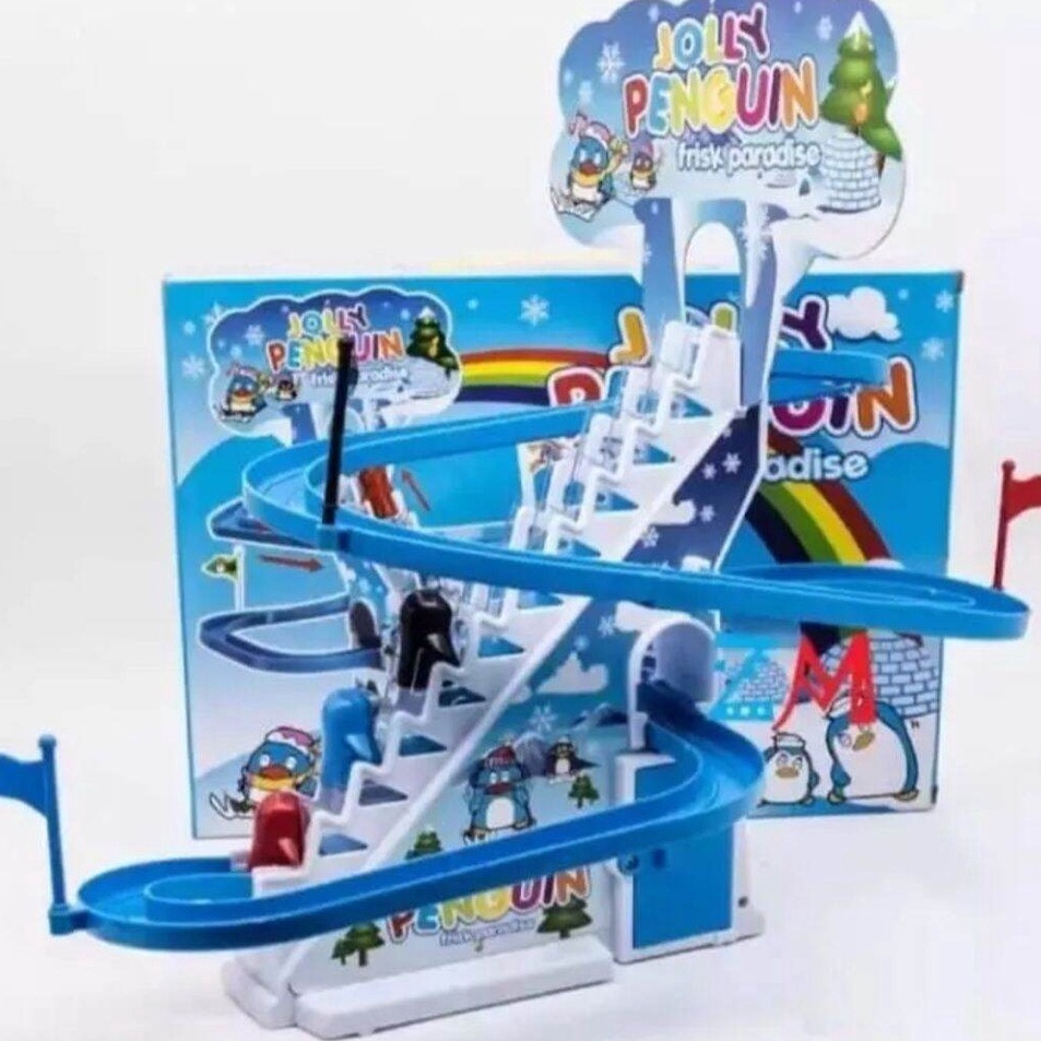 TK118 MAINAN ANAK JOLLY PENGUIN  SELUNCURAN BEBEK BAYI  TANGGA SELUNCURAN BEBEKTANGGA BEBEK BAYI MAI