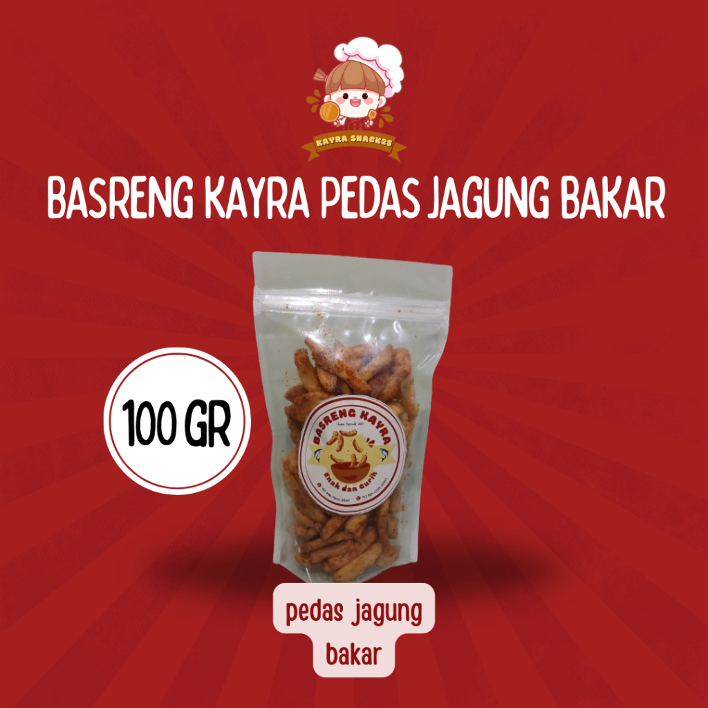 

cemilan Basreng 100 gram / Basreng ikan tenggiri/rasa pedas jagung bakar