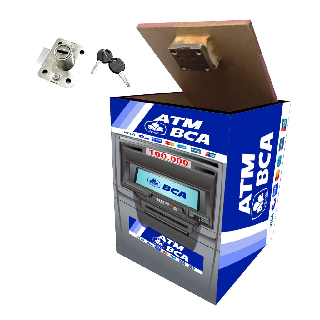 celengan atm gembok kunci jumbo besar tabungan kotak pake kunci