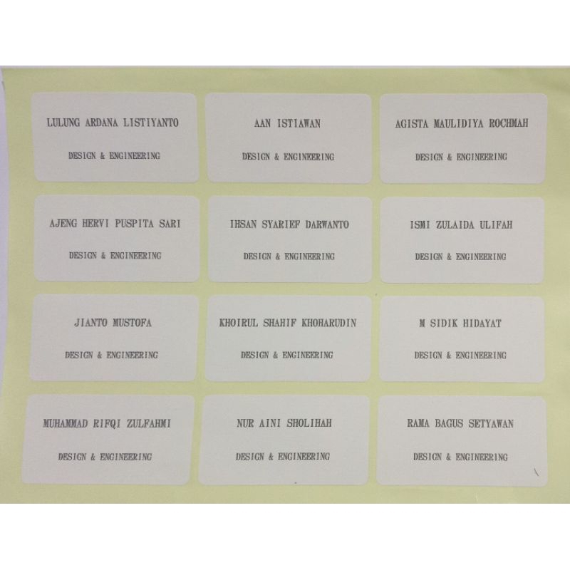 

Label Nama Undangan