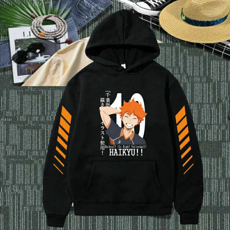 Hoodie Jumper Jaket Shoyo Hinata Haikyuu Anime Manga Jepang