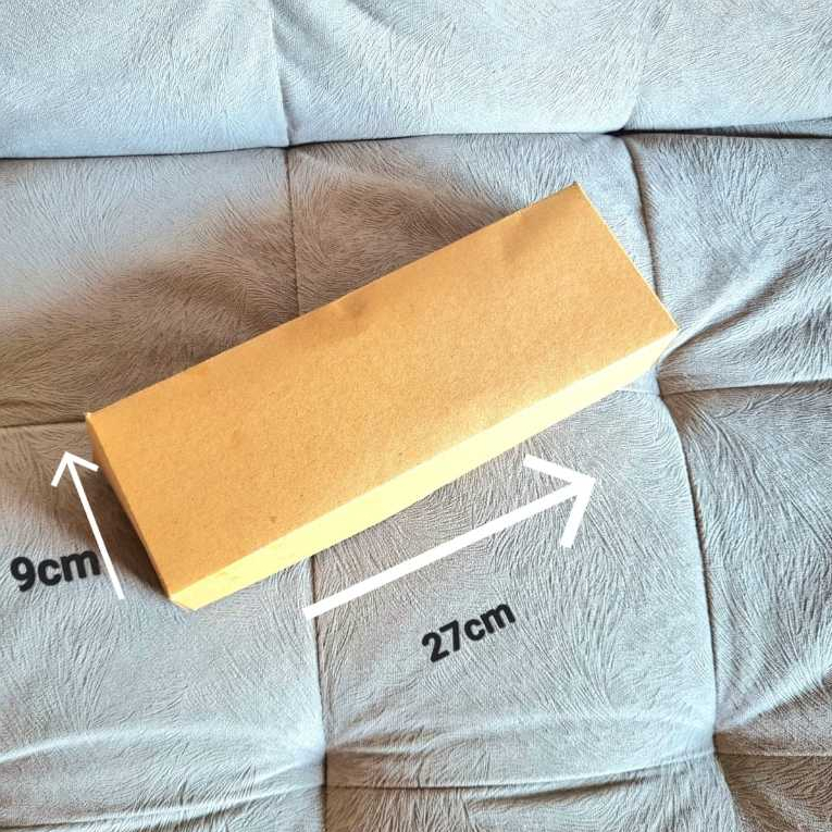 

(10 lbr) Kardus 27cm x 9cm x 5cm bahan kraft untuk donat isi 3