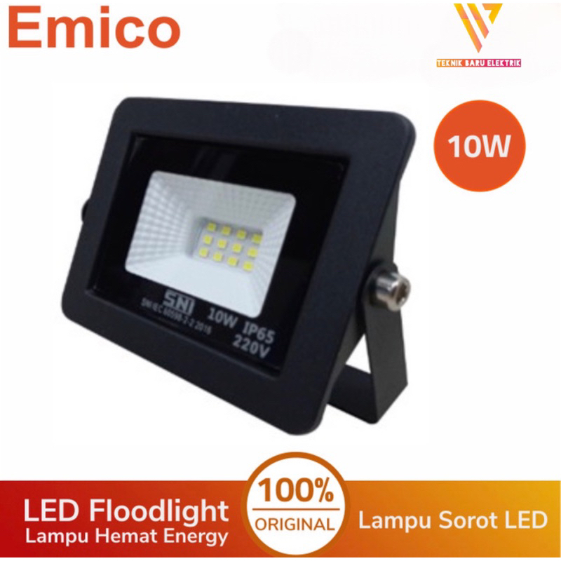 Lampu Sorot Led 10w EMICO Tembak Lapangan Hias Taman Putih Kuning Taman Outdoor Waterproof Taman