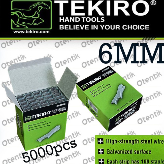 

TEKIRO Isian Stapler Tembak 6mm Isi 5pcs REFILL Isi Steples 6 mm Isi Staples Tembak Original