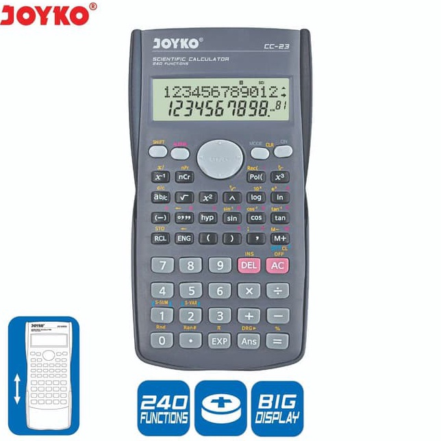 

Eksklusif Kalkulator Ilmiah Scientific Calculator JOYKO CC23