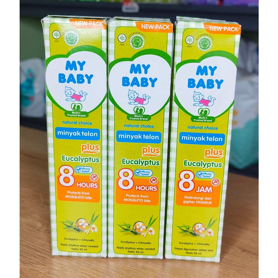 

3 PCS MY BABY MINYAK TELON PLUS EUCALYPTHUSLAVENDER 15 ML ANTI NYAMUK 8 JAM DAPAT 3 PCS