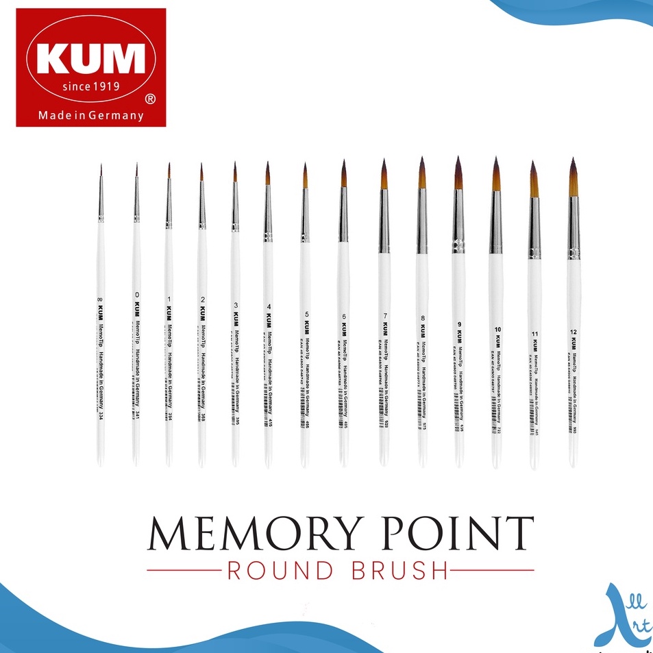 

KUM Memory Point Round Synthetic Brush Short Handle