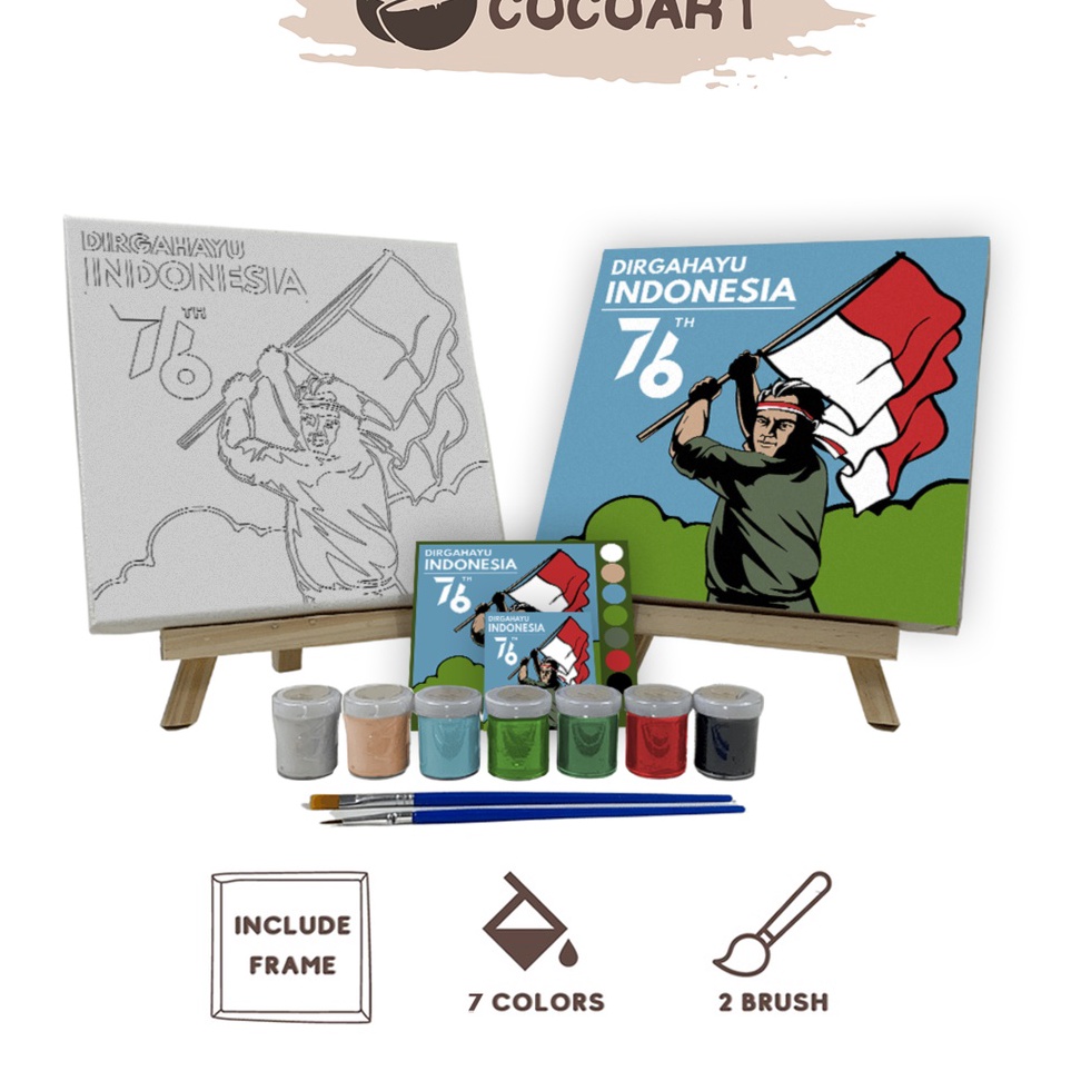 

Best Seller Paint By Number Kit MERDEKA Cocoart I Kanvas 2 x 2 cm