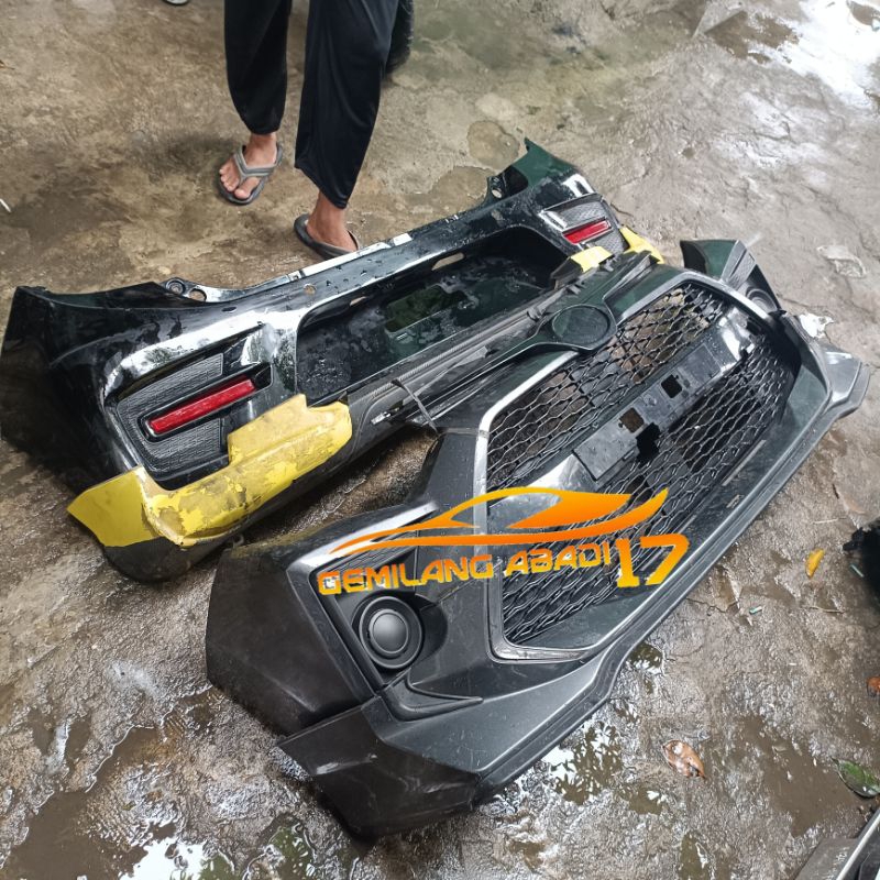 bumper bodykit agya 2021 2020 facelift original kelengkapan seperti foto