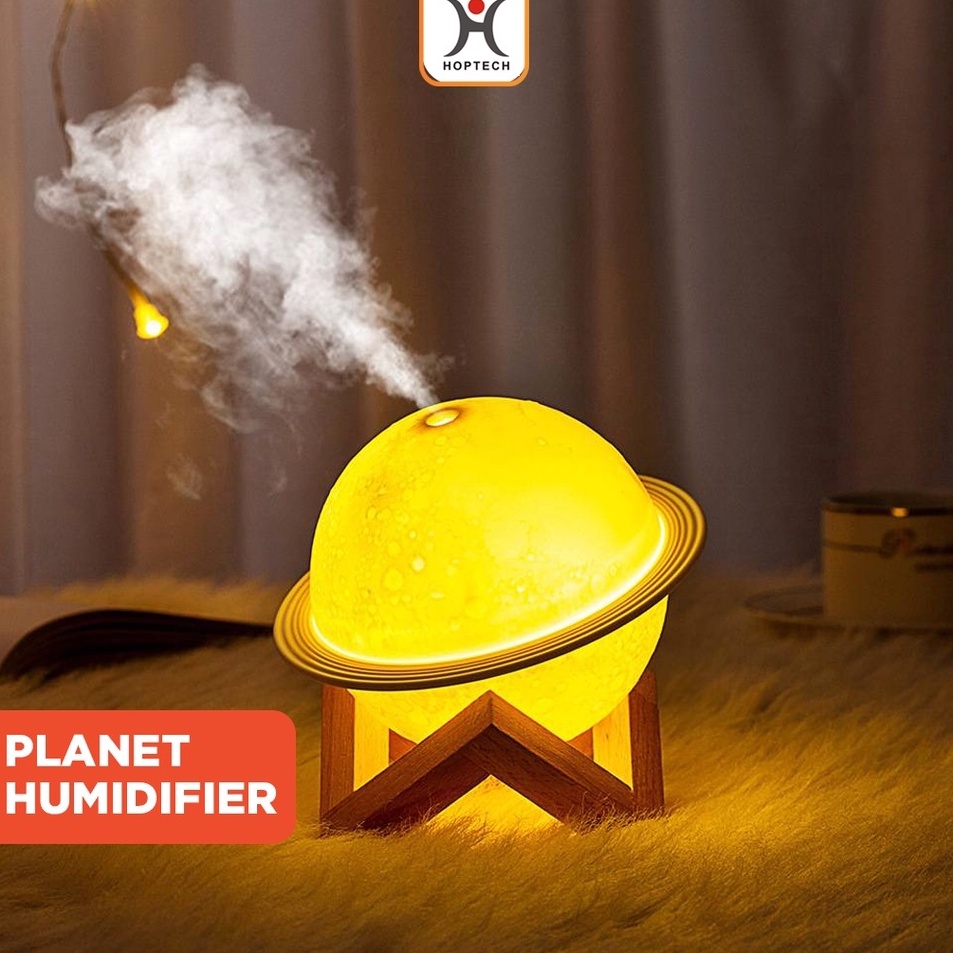 Premium Terbaru Humidifier Purifer Berbentuk Planet Dan Bisa Bercahaya Di Malam HariHumidifier Murah