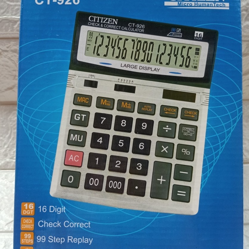 

Kalkulator Calculator Citizen CT 926 16 Digit