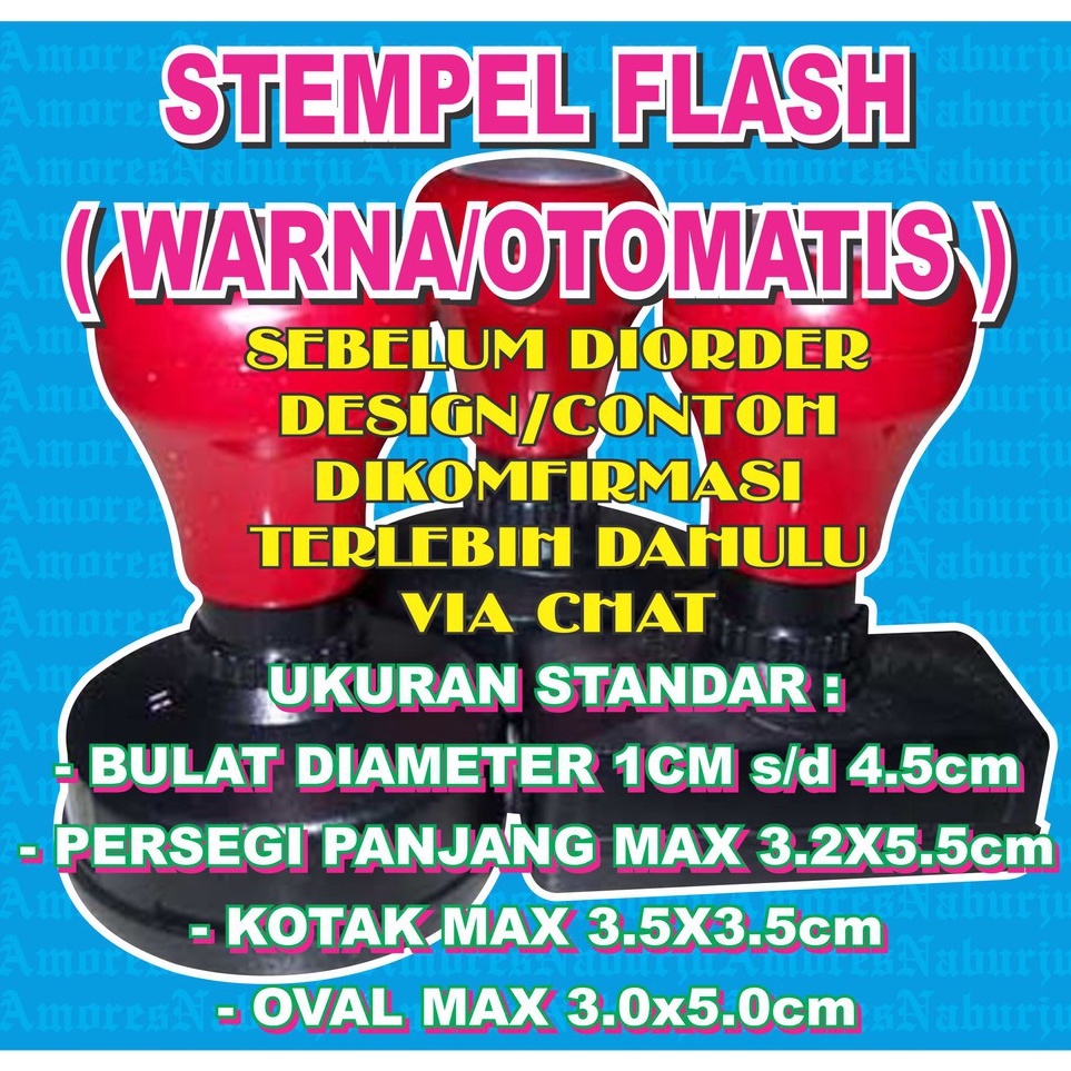 

Ready Stock STEMPEL FLASH WARNAOTOMATIS 1 WARNA