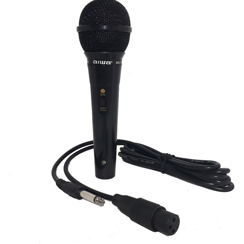 Terjangkau Aiwa Mic Kabel Karaoke AW18B mikrofon kualitas