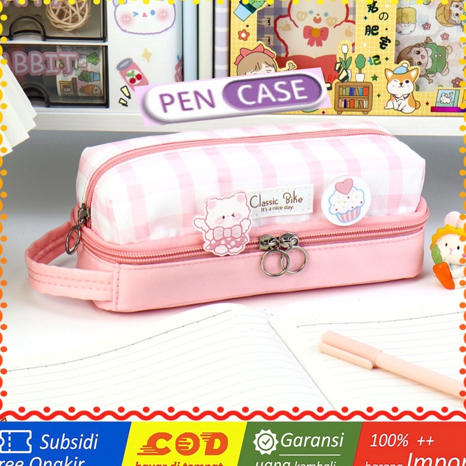 

TXS2A Korean Pen Pencil Case Classic Bike Large Kotak Tempat Pensil MKT