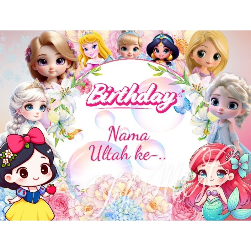 Banner Backdrop Spanduk MMT Ulang Tahun Ultah Bday Birthday